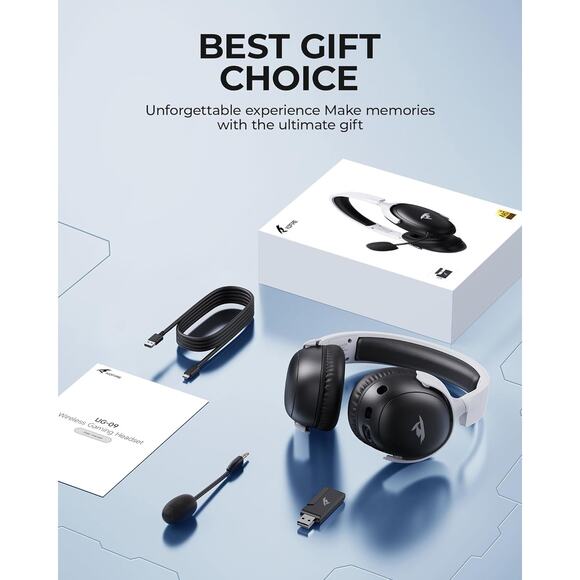 KOFIRE Wireless Gaming Headset Bluetooth 54 USB 3.5mm 53MM Stereo Mic - Picture 7 of 7